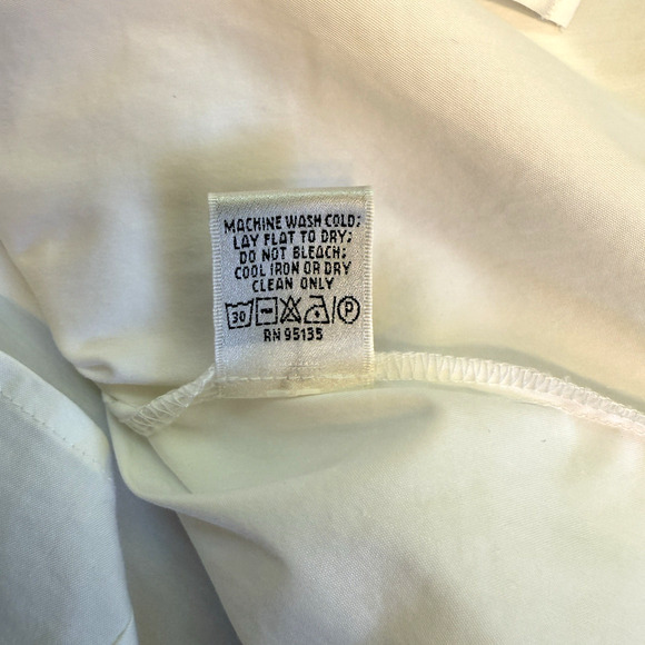 Lafayette 148 Button Up Shirt Womens Size 10 White Cotton Stretch Minimalist - Picture 6 of 8